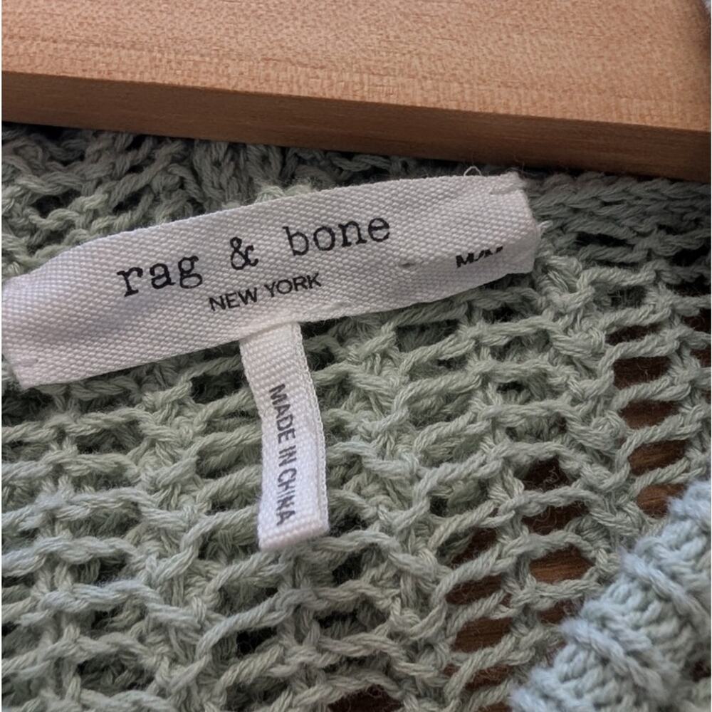 Rag & bone The Sage Hoodie Cardigan Jacket Womens M Mint Green Full-zip Knit - Picture 4 of 8